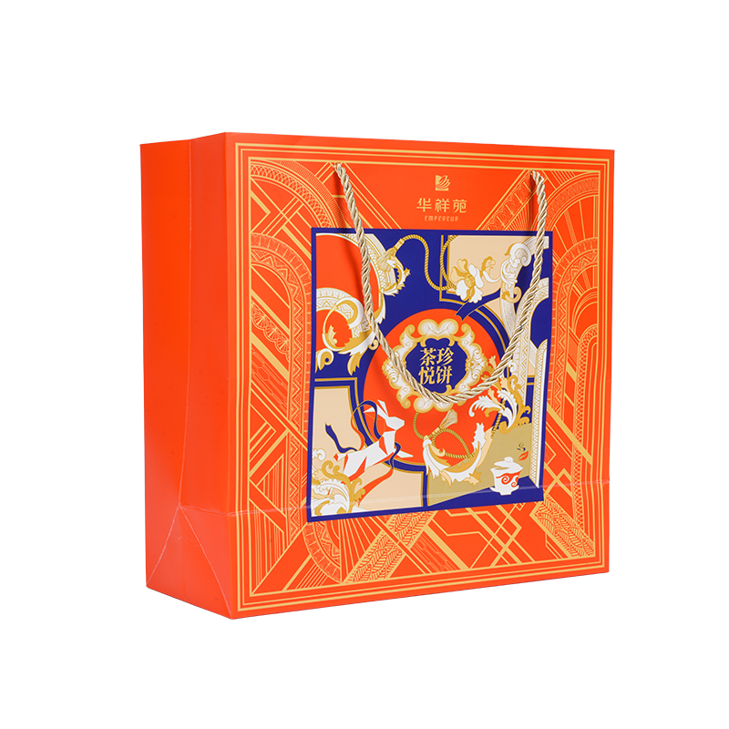 کیسه حمل کیک مقوایی سفید با دسته مقاوم در برابر آب