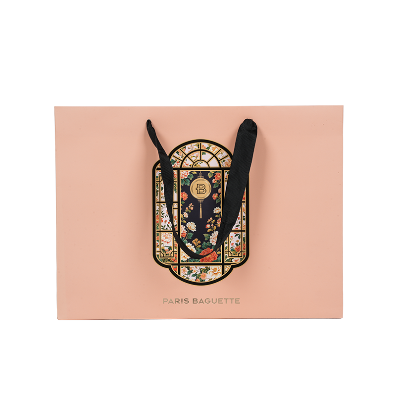 کیسه حمل کیک مقوایی سفید با دسته مقاوم در برابر آب