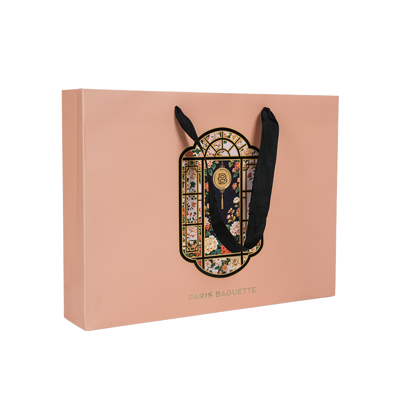 کیسه حمل کیک مقوایی سفید با دسته مقاوم در برابر آب