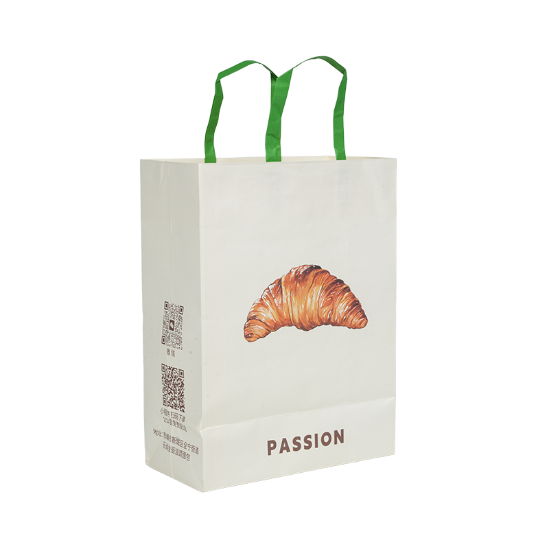 کیسه حمل کیک مقوایی سفید با دسته مقاوم در برابر آب