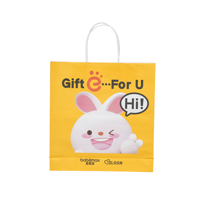 بسته بندی لباس کیسه مقوایی سفید ضخیم دستی افقی